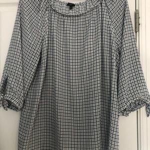Talbots checkered blouse 2x